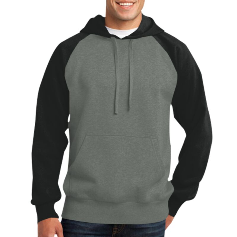 Raglan Colorblock Pullover Hooded Sweatshirt Thumbnail